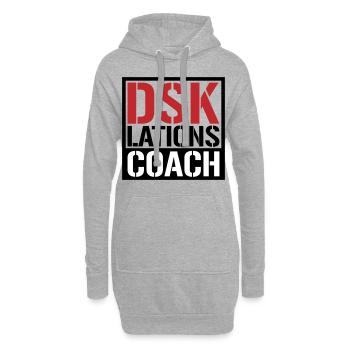 Deeskalationsteam DSKlations Coach Farben änderbar - Hoodie-Kleid - Grau meliert - Vorne