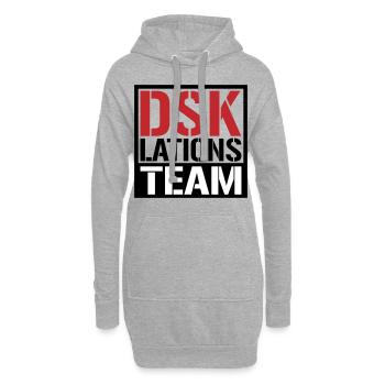 Deeskalationsteam DSKlations Team Farben änderbar - Hoodie-Kleid - Grau meliert - Vorne