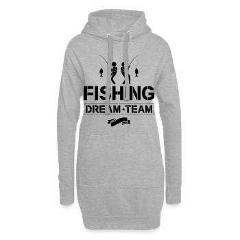 Fishing Dream Team - Hoodie-Kleid - Grau meliert - Vorne