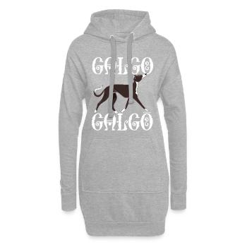 Galgo Galgo 4 - Sweat-shirt à capuche long Femme - gris chiné - Devant
