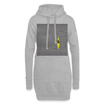 Kajak mit Wellen - Hoodie-Kleid - Grau meliert - Vorne