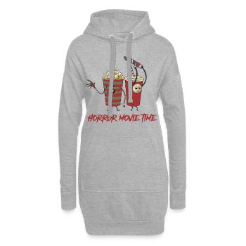 Horrorfilm Zeit - Hoodie-Kleid - Grau meliert - Vorne