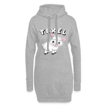 texel schaf t-shirt insel Holland tshirt lamm - Hoodie-Kleid - Grau meliert - Vorne
