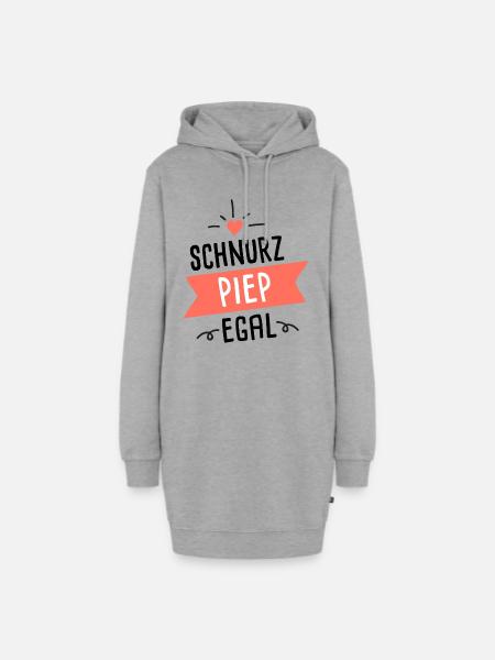 Schnurzpiepegal - Mir doch egal! - Hoodie-Kleid - Grau meliert
