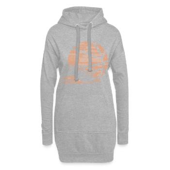 Basketball typography calligram style - Hoodie Dress - heather grey - Front