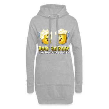 Bier, Bier - Hoodie-Kleid - Grau meliert - Vorne