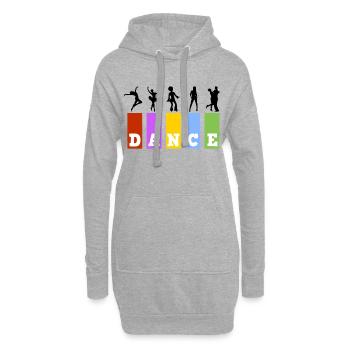 danse - Sweat-shirt à capuche long Femme - gris chiné - Devant