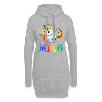 Mila Einhorn - Hoodie-Kleid - Grau meliert - Vorne
