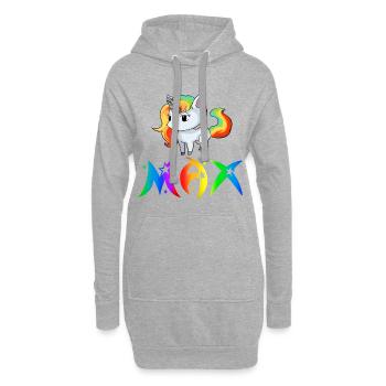 Einhorn Max - Hoodie-Kleid - Grau meliert - Vorne
