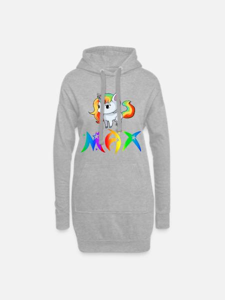 Einhorn Max - Hoodie-Kleid - Grau meliert