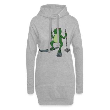 Ski Frosch - Hoodie-Kleid - Grau meliert - Vorne