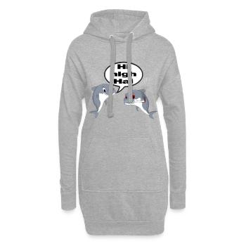 Hi high Hai - Hoodie-Kleid - Grau meliert - Vorne