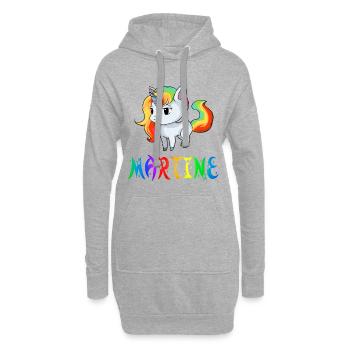 Einhorn Martine - Hoodie-Kleid - Grau meliert - Vorne