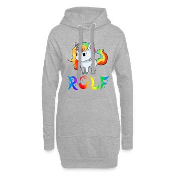 Einhorn Rolf - Hoodie-Kleid - Grau meliert - Vorne