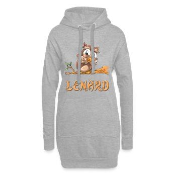 Chouette Lenard - Sweat-shirt à capuche long Femme - gris chiné - Devant