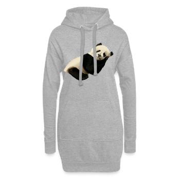 Panda - Sweat-shirt à capuche long Femme - gris chiné - Devant