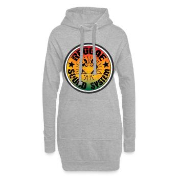 Reggae Soundsystem - Sweat-shirt à capuche long Femme - gris chiné - Devant