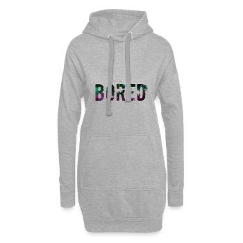 Bored Farbexplosion Graffiti Text - Hoodie-Kleid - Grau meliert - Vorne