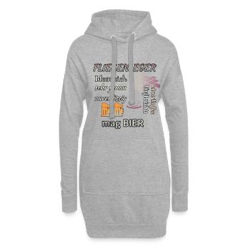 Fliesenleger Bier und Kaffee - Hoodie-Kleid - Grau meliert - Vorne
