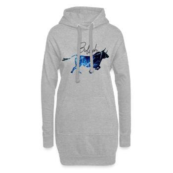 Bull Bull Bull Stock Actionnaire Actionnaire - Sweat-shirt à capuche long Femme - gris chiné - Devant