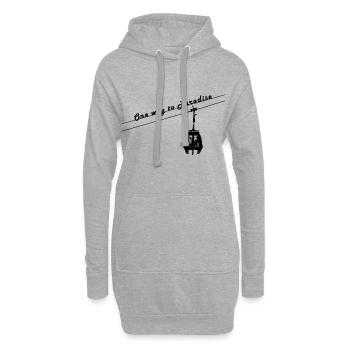 Ski snowboard skieurs skieurs cadeau - Sweat-shirt à capuche long Femme - gris chiné - Devant