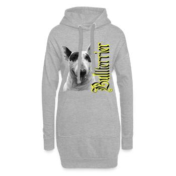 Bull Terrier, bouledogue, bouledogue, tête, Terrier, - Sweat-shirt à capuche long Femme - gris chiné - Devant