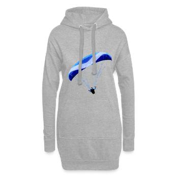 Paragliding - Sweat-shirt à capuche long Femme - gris chiné - Devant