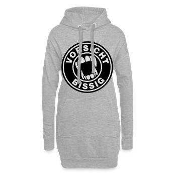 Vorsicht bissig - Hoodie-Kleid - Grau meliert - Vorne