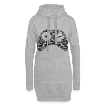 Games developer - Hoodie Dress - heather grey - Front