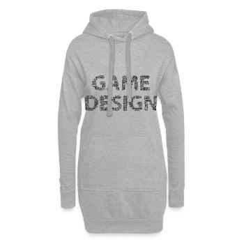 Conception du jeu - Sweat-shirt à capuche long Femme - gris chiné - Devant