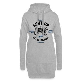 Développement de jeux - Sweat-shirt à capuche long Femme - gris chiné - Devant
