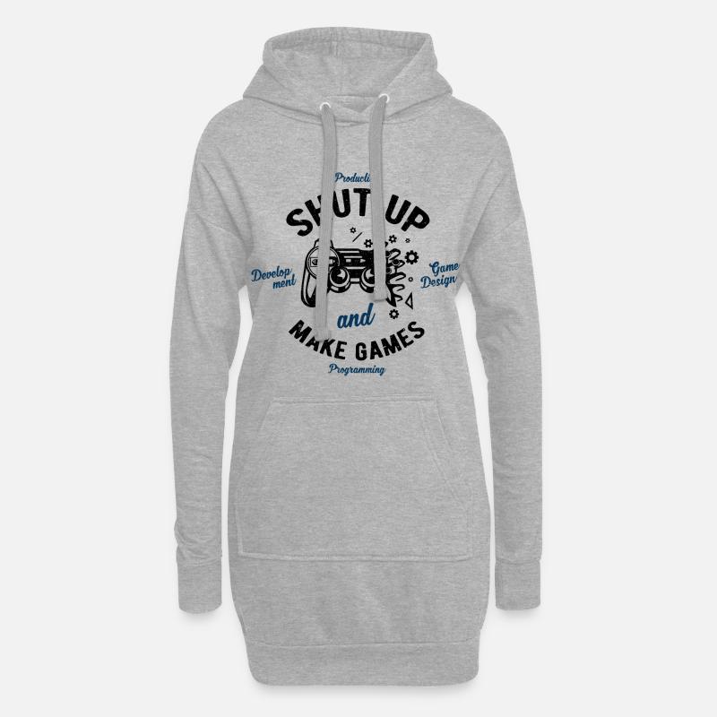 Game development - Hoodie Dress - heather grey