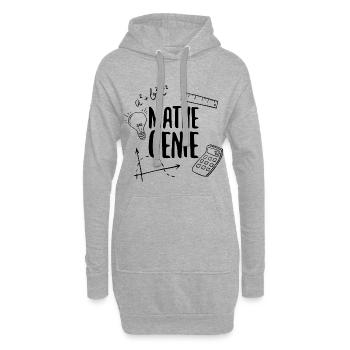 Mathe-Genie Mathematik Genie Rechenkünstler Mathe - Hoodie-Kleid - Grau meliert - Vorne