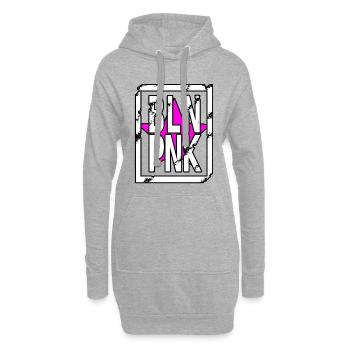 Expressive Bling Pink Design - Hoodie-Kleid - Grau meliert - Vorne