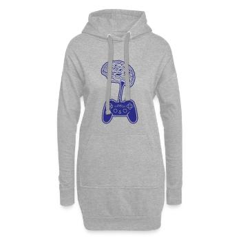 Gamer - Hoodie-Kleid - Grau meliert - Vorne