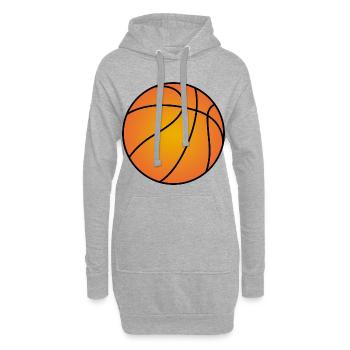 Basketball Babybauch schwanger Sport Geschenk - Hoodie-Kleid - Grau meliert - Vorne