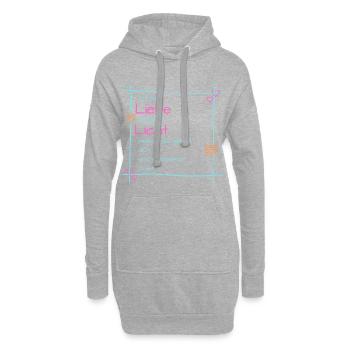 Du bist liebe du bist Licht, manchmal... - Hoodie-Kleid - Grau meliert - Vorne