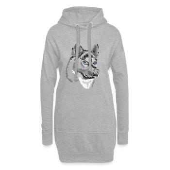 Husky - Sweat-shirt à capuche long Femme - gris chiné - Devant