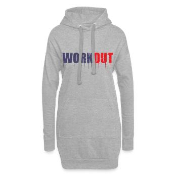 Work Out - Hoodie-Kleid - Grau meliert - Vorne