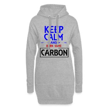Changement climatique, moteur et huile - Sweat-shirt à capuche long Femme - gris chiné - Devant