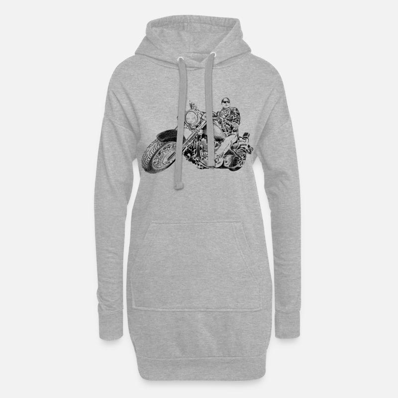 chopper - Hoodie-Kleid - Grau meliert