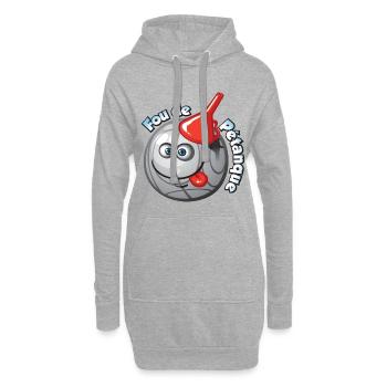 Maboule de pétanque - Sweat-shirt à capuche long Femme - gris chiné - Devant