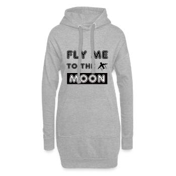 pilote - Sweat-shirt à capuche long Femme - gris chiné - Devant