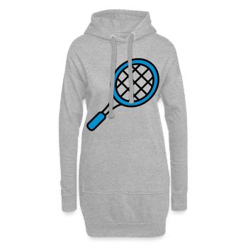 Le tennis - Sweat-shirt à capuche long Femme - gris chiné - Devant