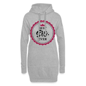 Schwester - Hoodie-Kleid - Grau meliert - Vorne