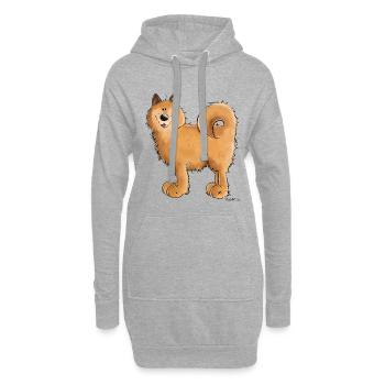 Red Dog I Comic for Dog Friends - Sweat-shirt à capuche long Femme - gris chiné - Devant