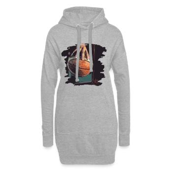 Basketball - Hoodie-Kleid - Grau meliert - Vorne