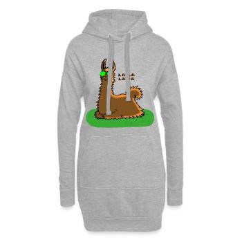 lama - Hoodie-Kleid - Grau meliert - Vorne