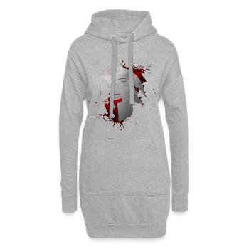 Sparte - Sweat-shirt à capuche long Femme - gris chiné - Devant