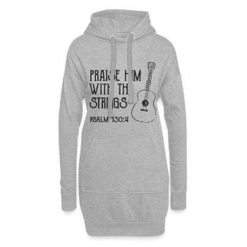 Gitarrist Spruch - Hoodie-Kleid - Grau meliert - Vorne